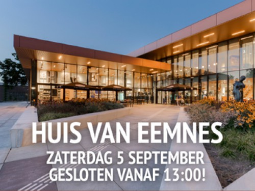 Wij zijn vandaag gesloten vanaf 13:00 uur.