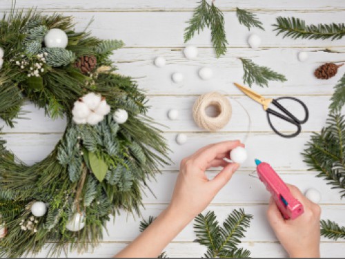 Kerstkrans maken
