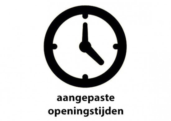 Aangepaste openingstijden Aangepaste openingstijden